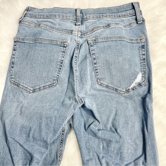 ✨ TopShop Moto Jamie Super Rip Distressed High Waist Skinny Jeans Size 28x32 - Picture 4 of 6